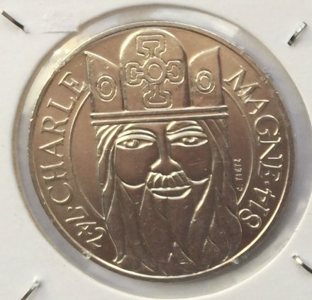 Франция 100 франков 1990 год - Карл I Великий