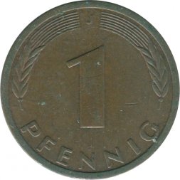 ФРГ 1 пфенниг 1990 год (J)
