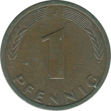 ФРГ 1 пфенниг 1990 год (J)
