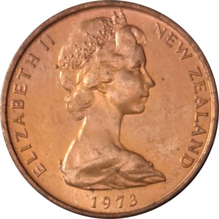 Новая Зеландия 1 цент 1973 год - Лист папоротника UNC