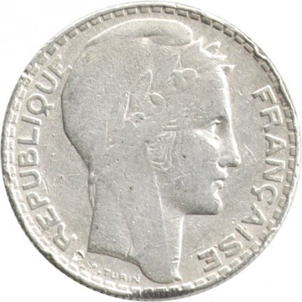 Франция 10 франков 1934 год