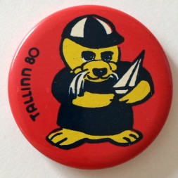 Значок Олимпийский талисман Вигри. Таллин 1980