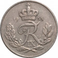 Дания 10 эре 1955 год - Король Фредерик IX