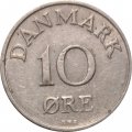 Дания 10 эре 1955 год - Король Фредерик IX