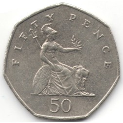 Великобритания 50 пенсов 2004 год