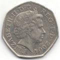 Великобритания 50 пенсов 2004 год