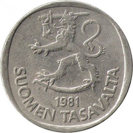 Финляндия 1 марка 1981 год