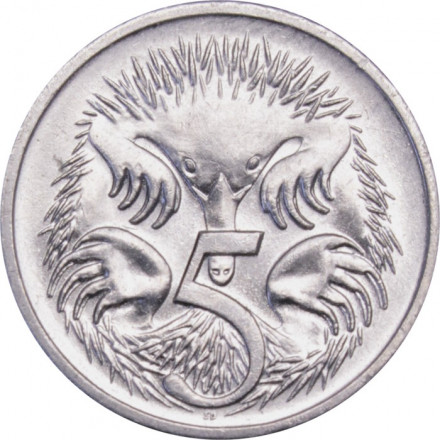 Австралия 5 центов 1997 год - Ехидна