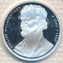 ФРГ 10 марок 1997 год - 500 лет со дня рождения Филиппа Меланхтона (J)