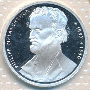 ФРГ 10 марок 1997 год - 500 лет со дня рождения Филиппа Меланхтона (J)