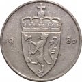Норвегия 50 эре 1980 год - Король Улаф V (AB)