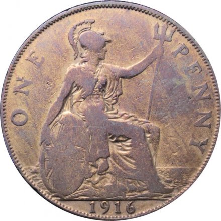 Великобритания 1 пенни 1916 год