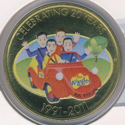 Австралия 1 доллар 2011 год - Группа Уиглс (The Wiggles) ( группа в автомобиле)