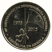 Монета Ангола 100 кванза 2015 год - 40 лет независимости