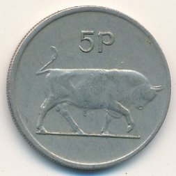 Ирландия 5 пенсов 1975 год