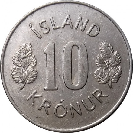 Исландия 10 крон 1974 год