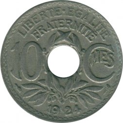 Франция 10 сантимов 1924 год (Париж)