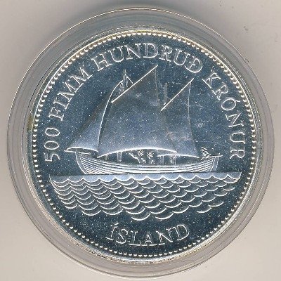 Исландия 500 крон 1986 год