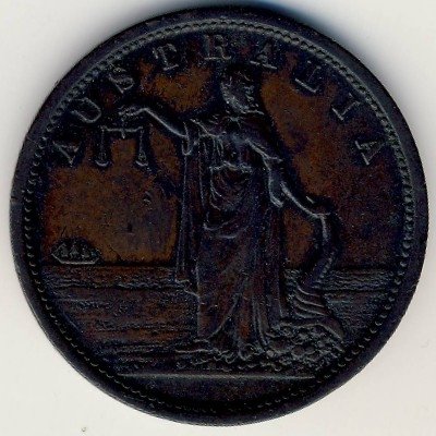Австралия 1 пенни 1865 год