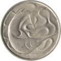 Сингапур 20 центов 1980 год - Рыба-меч (без отметки МД)