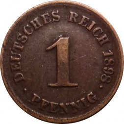Германия 1 пфенниг 1898 год (D)
