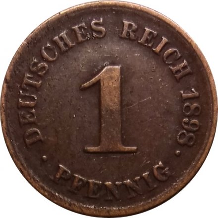 Германия 1 пфенниг 1898 год (D)