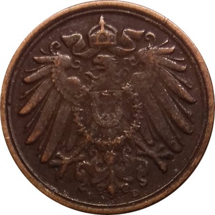 Германия 1 пфенниг 1898 год (D)