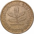 ФРГ 5 пфеннигов 1971 год - F
