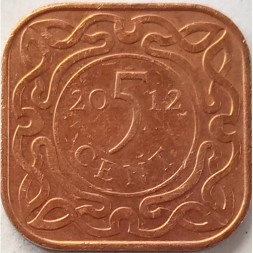 Суринам 5 центов 2012 год