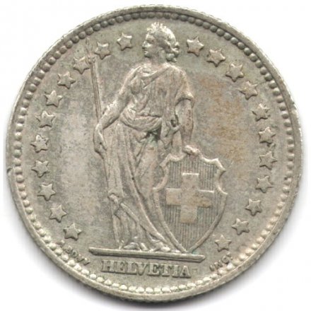 Швейцария 1 франк 1956 год