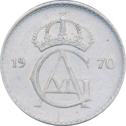 Швеция 10 эре 1970 год - Король Густав VI Адольф