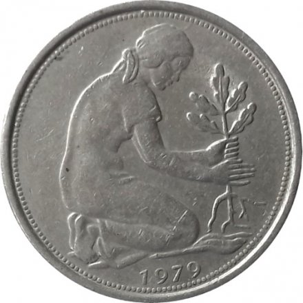 ФРГ 50 пфеннигов 1979 год (J)