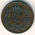 Бавария 1 пфеннинг 1847 год