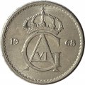 Швеция 50 эре 1968 год - Король Густав VI Адольф