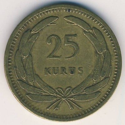 Турция 25 куруш 1949 год