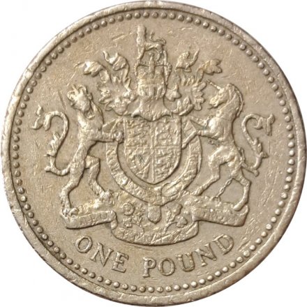 Великобритания 1 фунт 2003 год - Герб