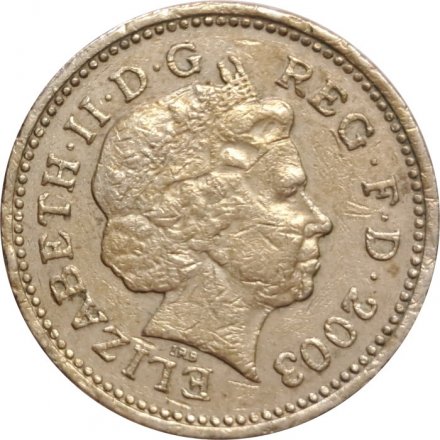 Великобритания 1 фунт 2003 год - Герб