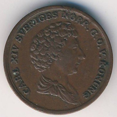 Швеция 1/6 скиллинга 1832 год