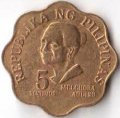 Филиппины 5 сентимо 1977 год