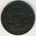 Люксембург 10 сантимов 1865 год