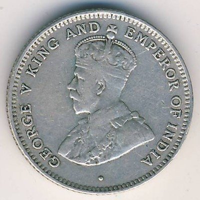 Цейлон 25 центов 1911 год