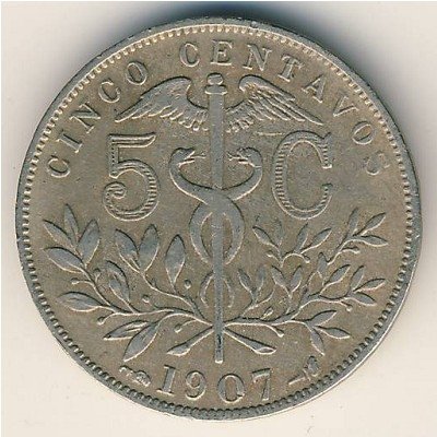 Боливия 5 сентаво 1907 год