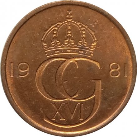 Швеция 5 эре 1981 год