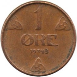 Норвегия 1 эре 1948 год