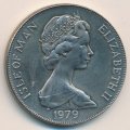 Остров Мэн 1 крона 1979 год - 1000 лет Тинвальду. Драккар (медь-никель)
