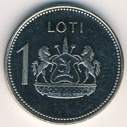 Монета Лесото 1 лоти 1998 год