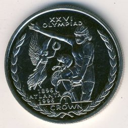 Остров Мэн 1 крона 1996 год