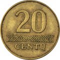 Литва 20 центов 2009 год