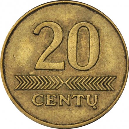 Литва 20 центов 2009 год