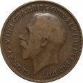 Великобритания 1 пенни 1918 год - Король Георг V (Отметка монетного двора: &quot;H&quot;)